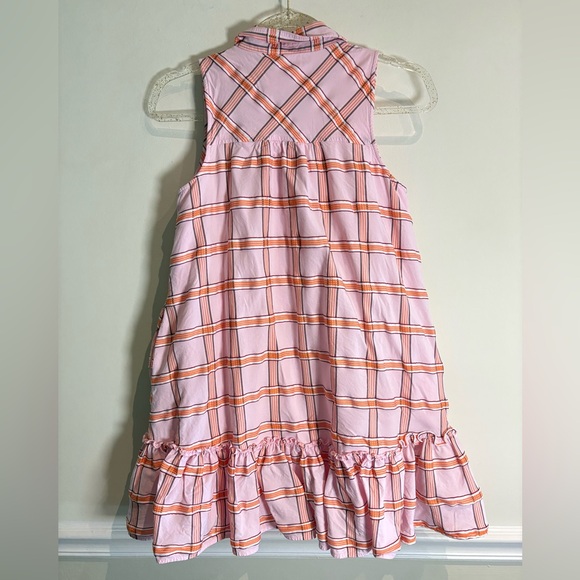 Anthropologie Maeve Flounced Button Up Mini Dress Pink Orange Combo Sz XS - Picture 6 of 9